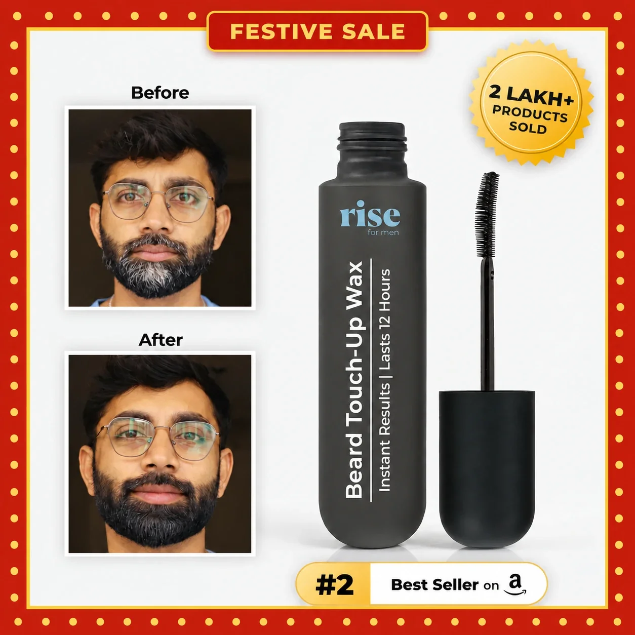 Rise for Men beard grooming product promotional image